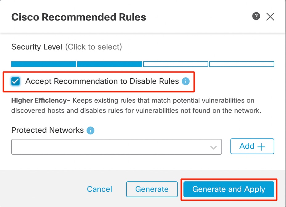 Cisco Recommended Rules