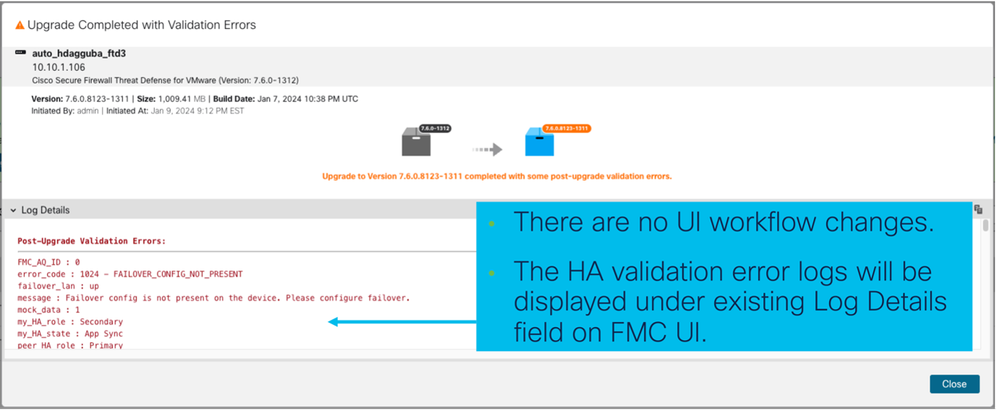 Firewall Management Center UI Changes