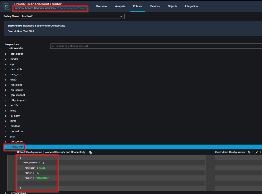 Navigate to Snort 3 rate_filter