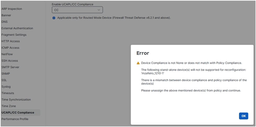 CC and UCAPL Compliance