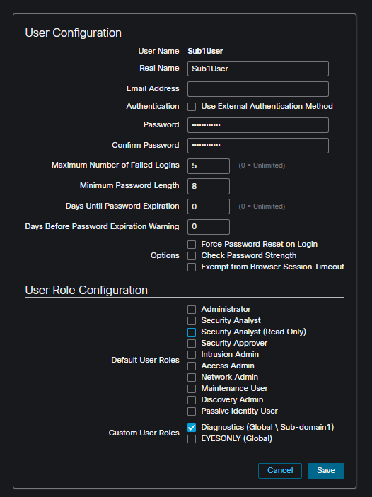Assign Custom Role ot User