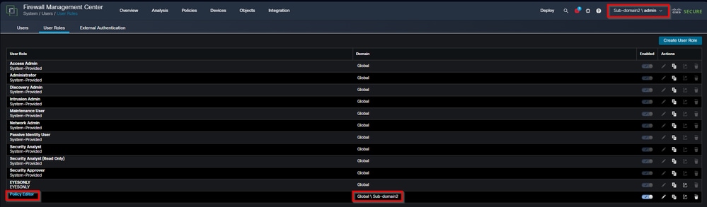Assign Roles only for Specific Sub-Domains