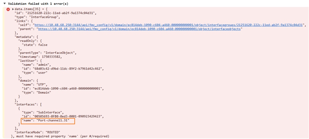 Identify Affected Interface Group and Object