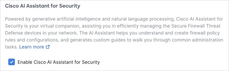 Enable Cisco AI Assistant for Security