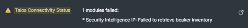 Talos Connectivity Status