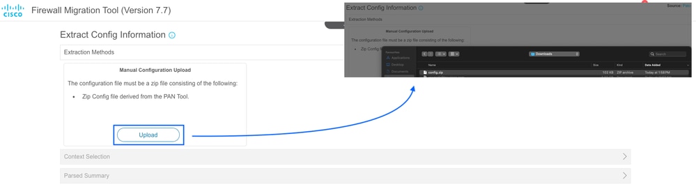 Configuration Upload Wizard