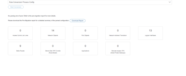 Review the Changes in the Pre-Migration Report, then Click Proceed