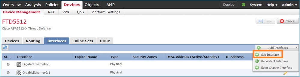 Missing Interfaces on Firepower Threat Defence