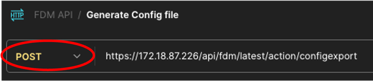 Postman - Generate Config File Request