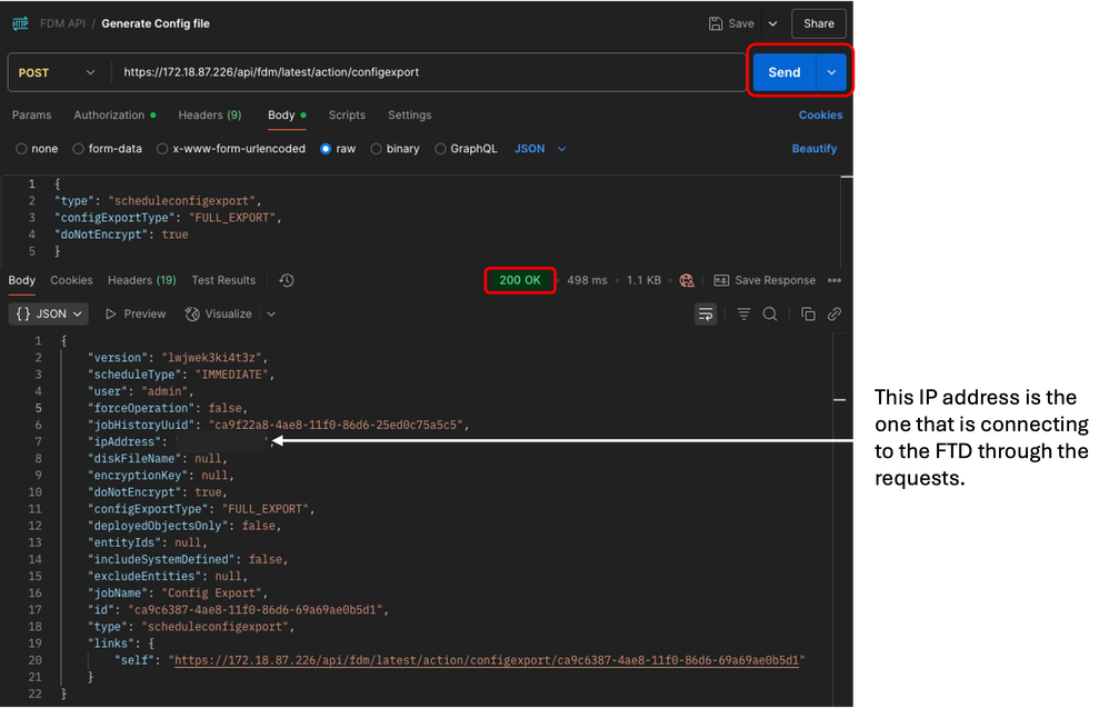 Postman - Generate Config File Request - Output