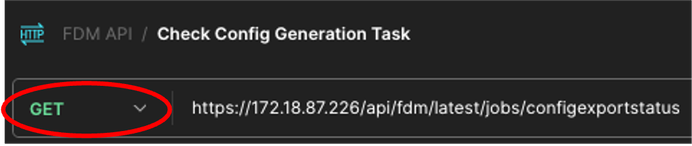 Postman - Check Config Export Status Request