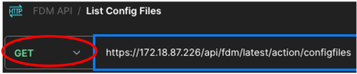 Postman - List Exported Config Files Request