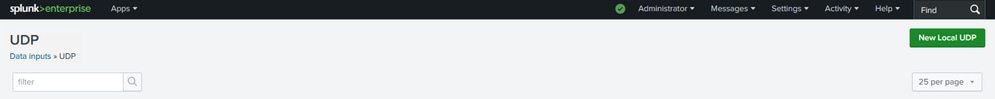 Create a 'New Local UDP' Input