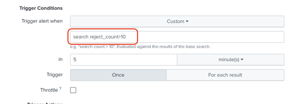 Additional Settings for Alert Creation