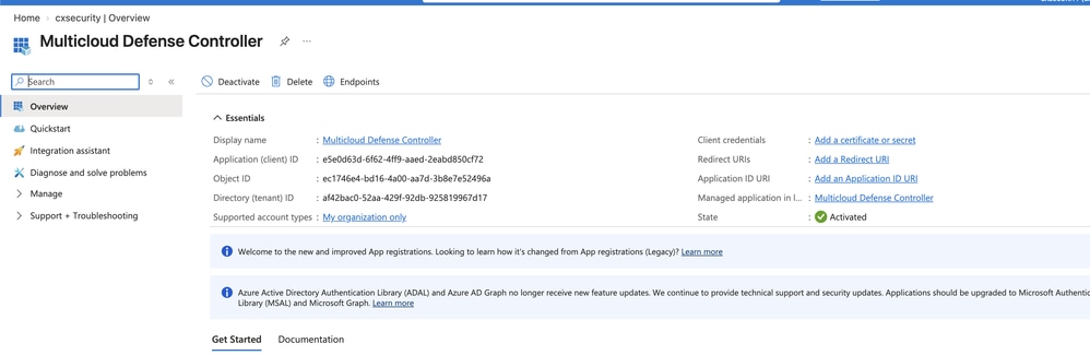 Click Register and Overview Page Appears