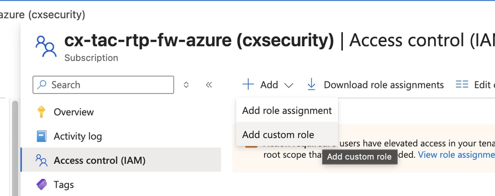 Click Add then Select Add Custom Role