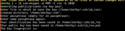 Create a Public Key Pair