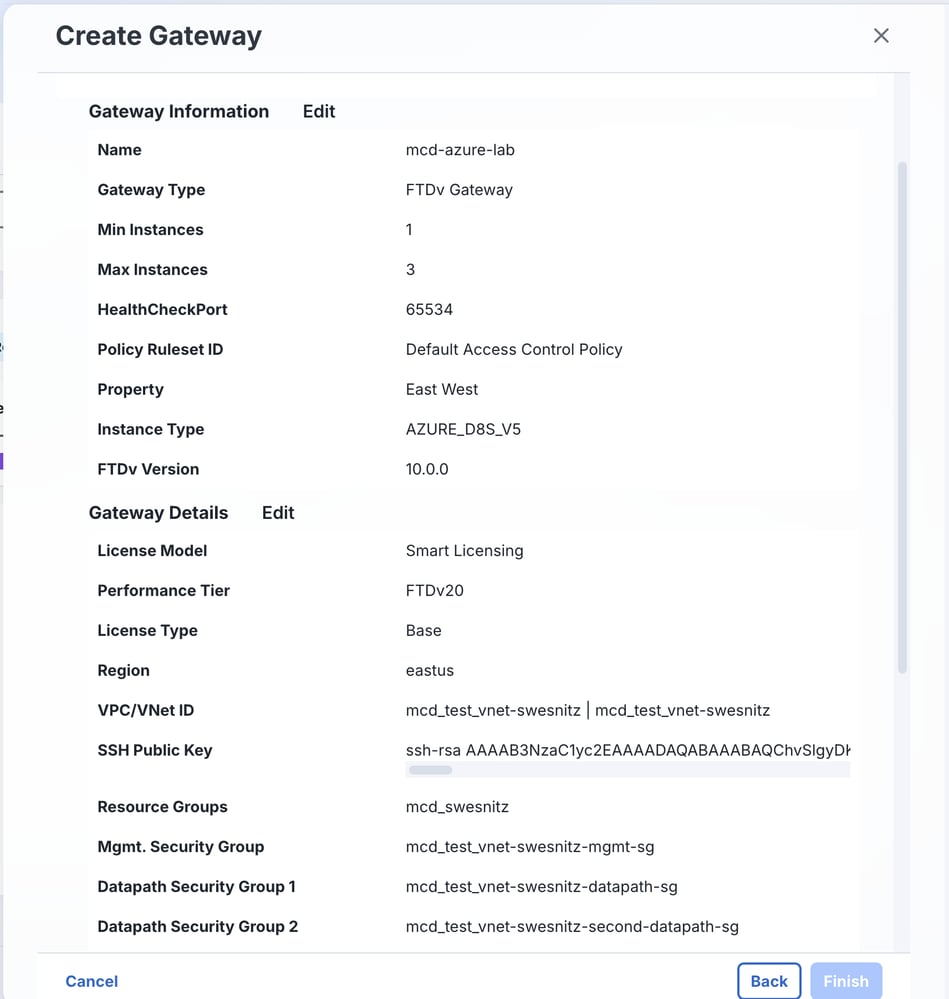 Review all the Values that You Specified