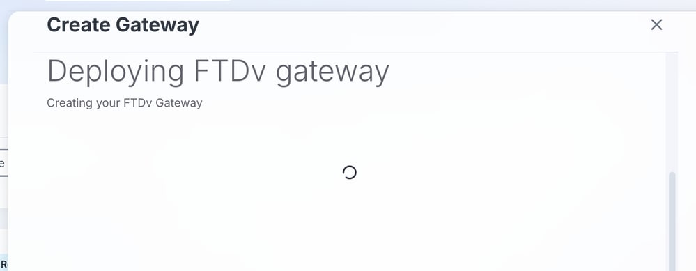 Dashboard of Gateway Deploying