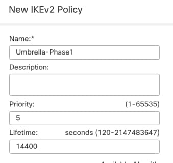 Configure IKEv2 Phase 1 Parameters