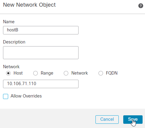 New Network Object
