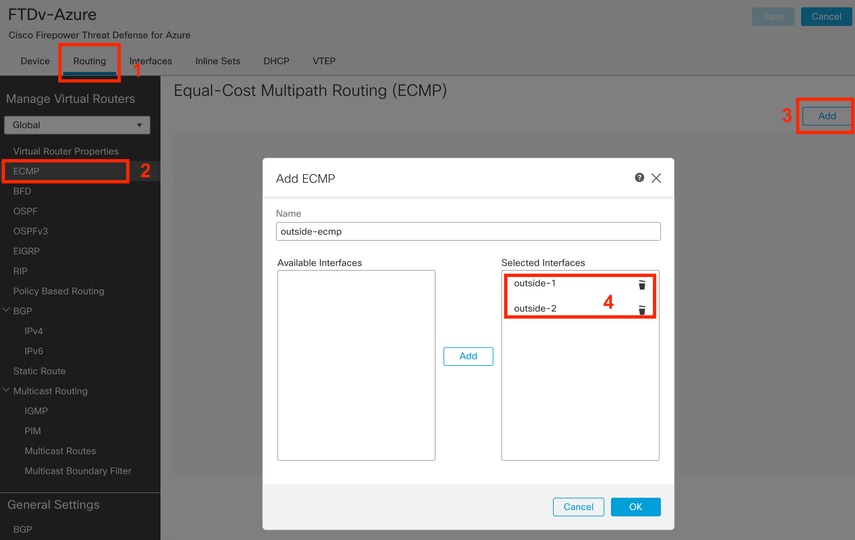 Configurare una zona ECMP