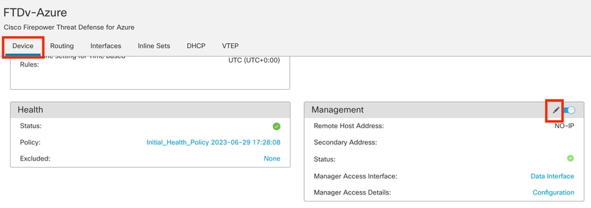 (Facoltativo) Specificare un indirizzo IP per l'interfaccia dati ridondante nel campo Gestione