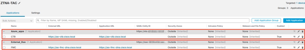 ZTNA Applications Summary