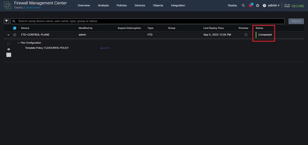 Image 23. FTD Deployment successful