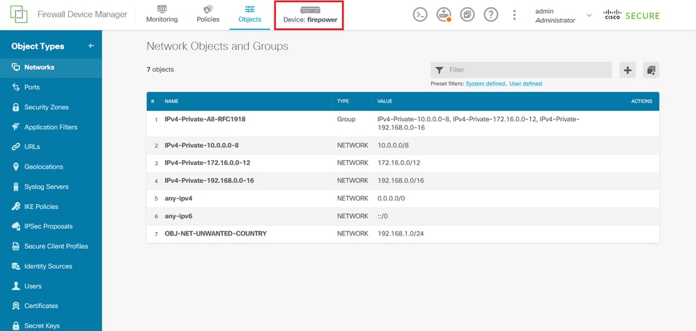 Image 28. Device settings page