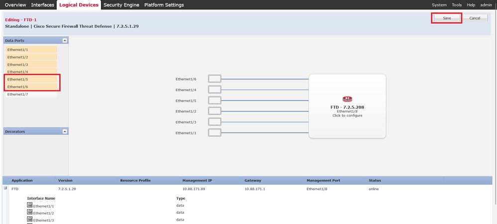 Inline Set Interface Removal