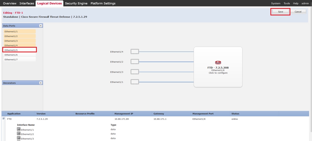 Inline Set First Interface Adding