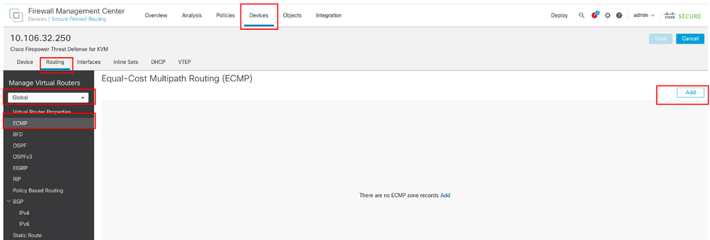 Configure ECMP Zone