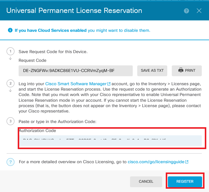 Paste the Authorization Code