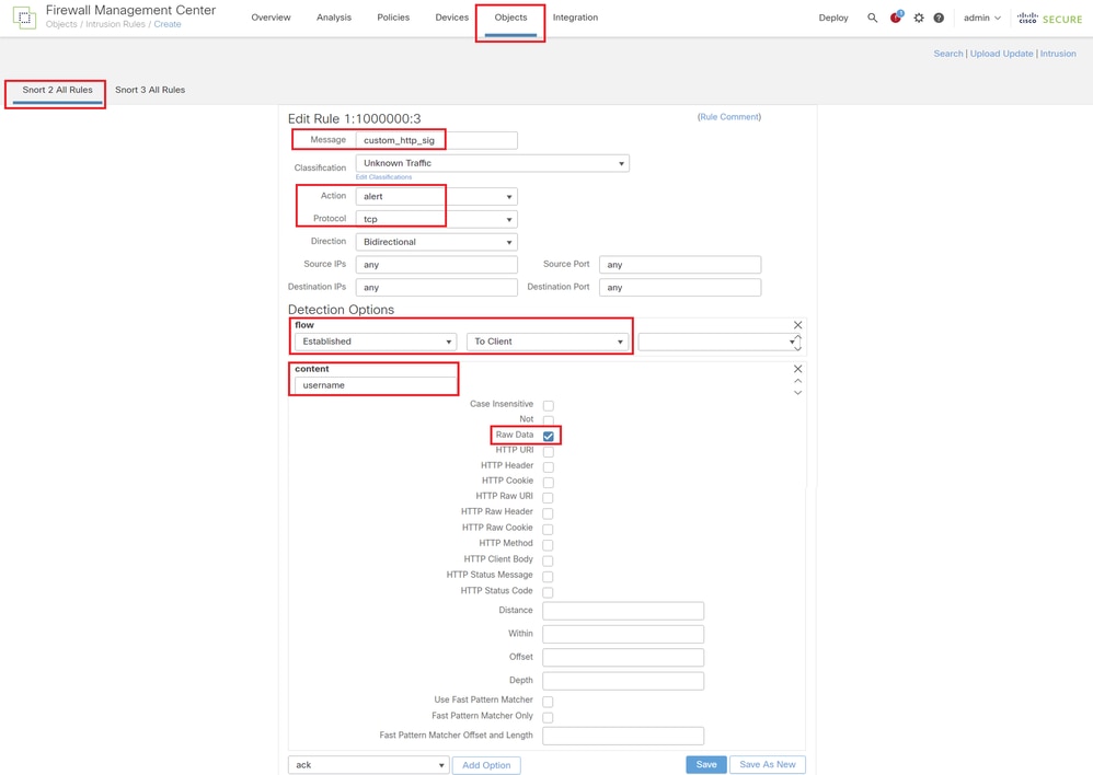 Input Necessary Info for Rule