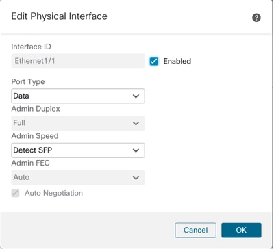 Edit Physical Interface