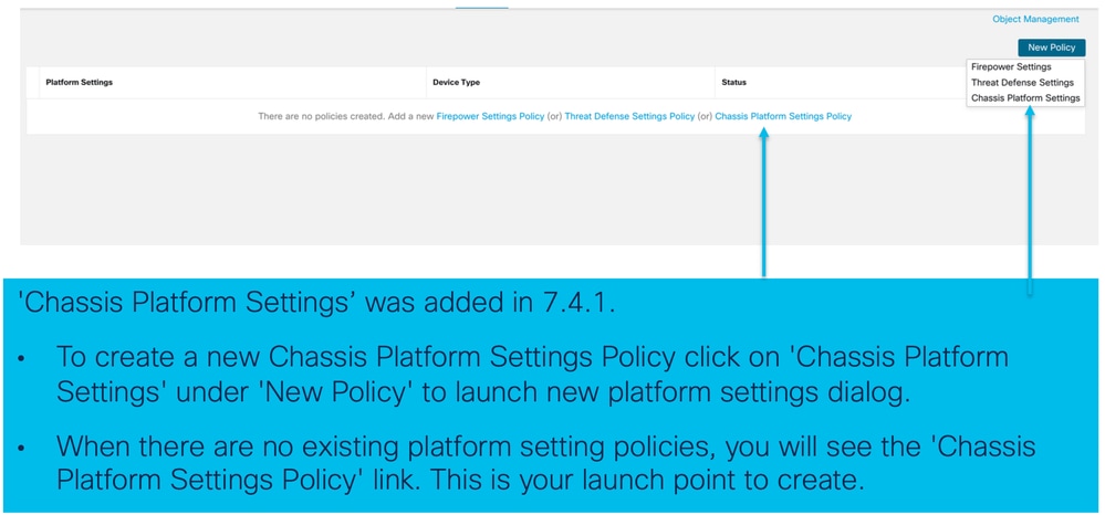 Create Chassis Platform Settings