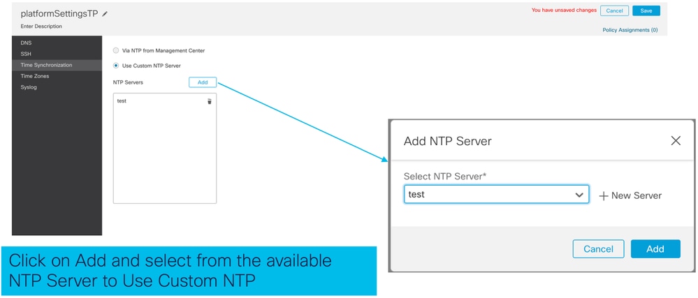 Chassis Platform Settings: Syslog  Local Destinations Tab