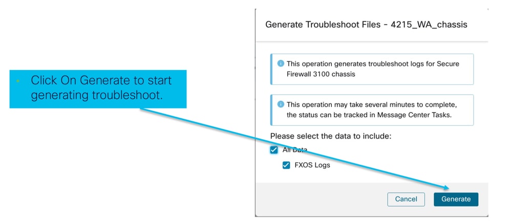 Generate Troubleshoot