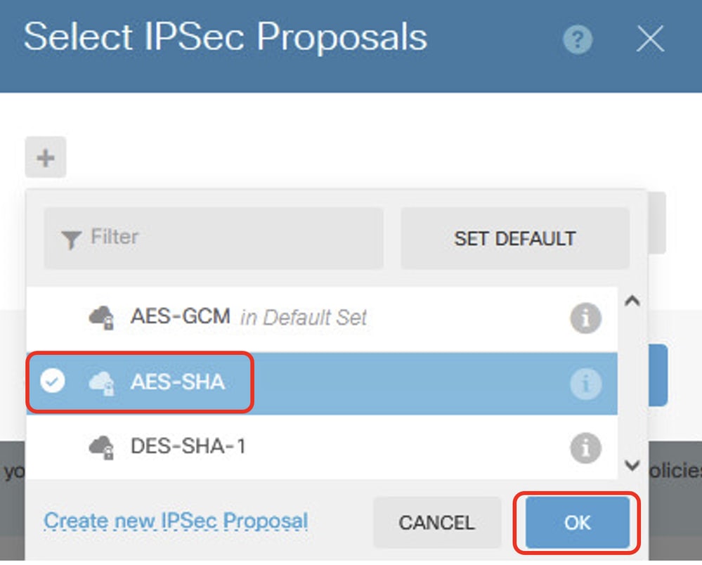 FTD Enable IPsec Proposal