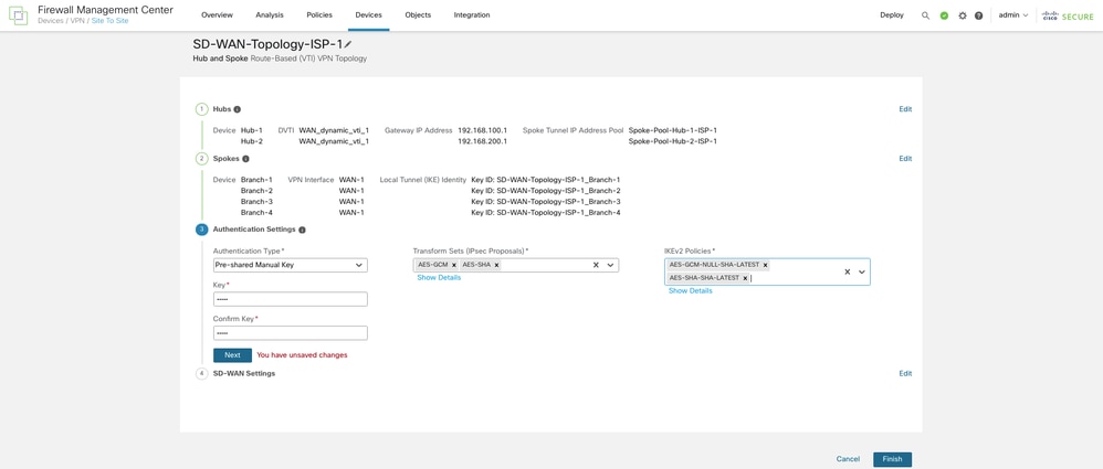 Configure the Authentication Settings