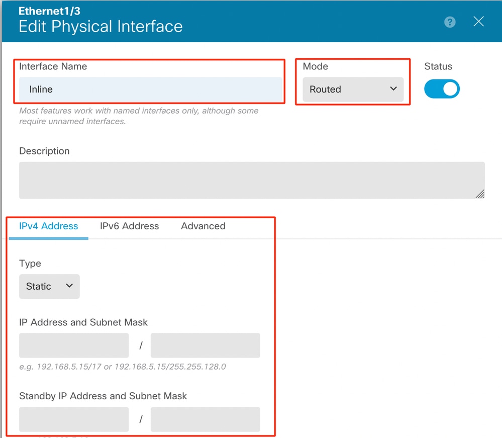 Edit Physical Interface