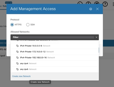 Select the network.