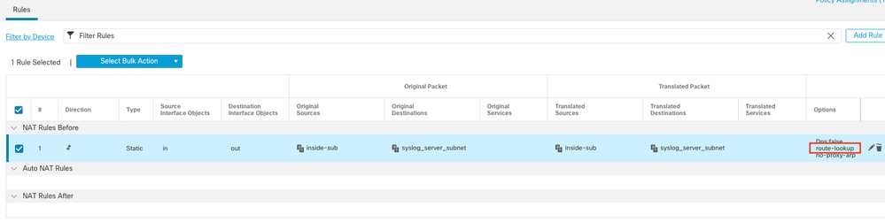 Identity NAT Configuration