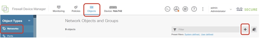 Site1 FTD Create Network Object