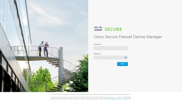 FDM login page