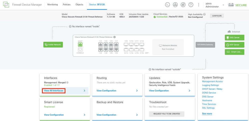 FDM Main Dashboard