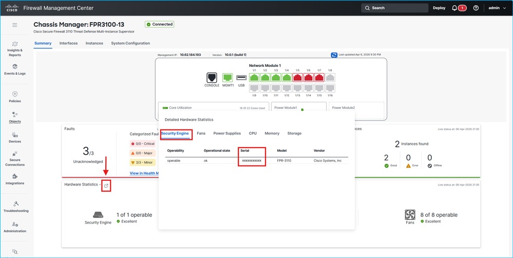 Chassis serial number verification