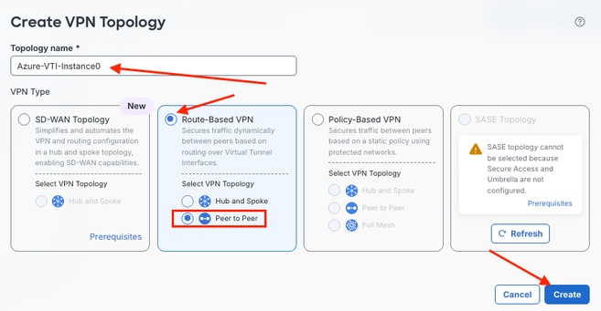 Enter a Topology Name and Click Create