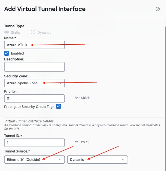 Give First VTI and Name and Enable